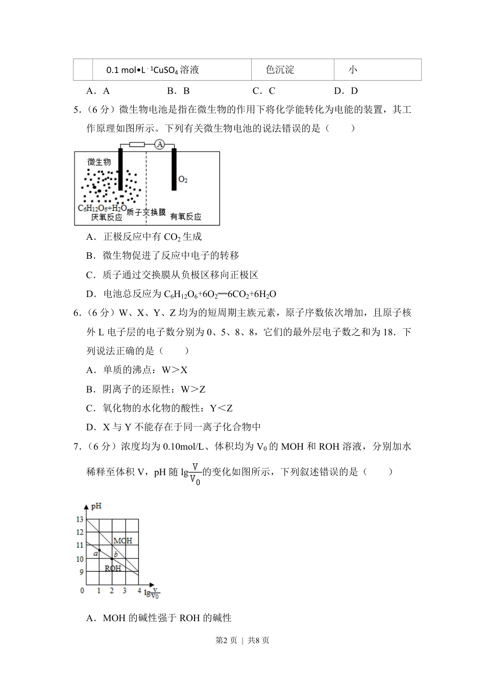 2015年高考化学试卷（新课标Ⅰ）（空白卷）.pdf_第2页