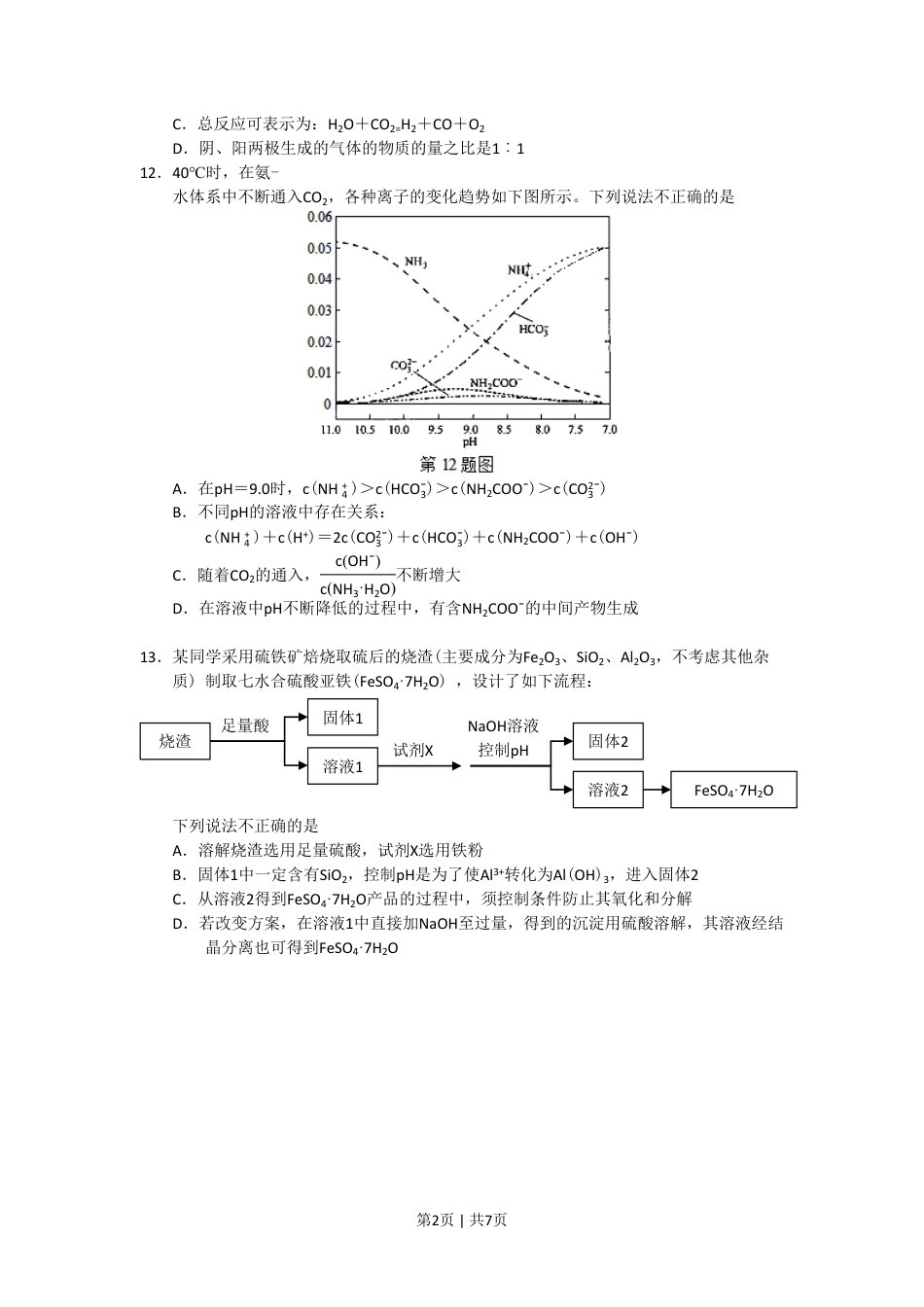 2015年高考化学试卷（浙江）（6月）（空白卷）.pdf_第2页