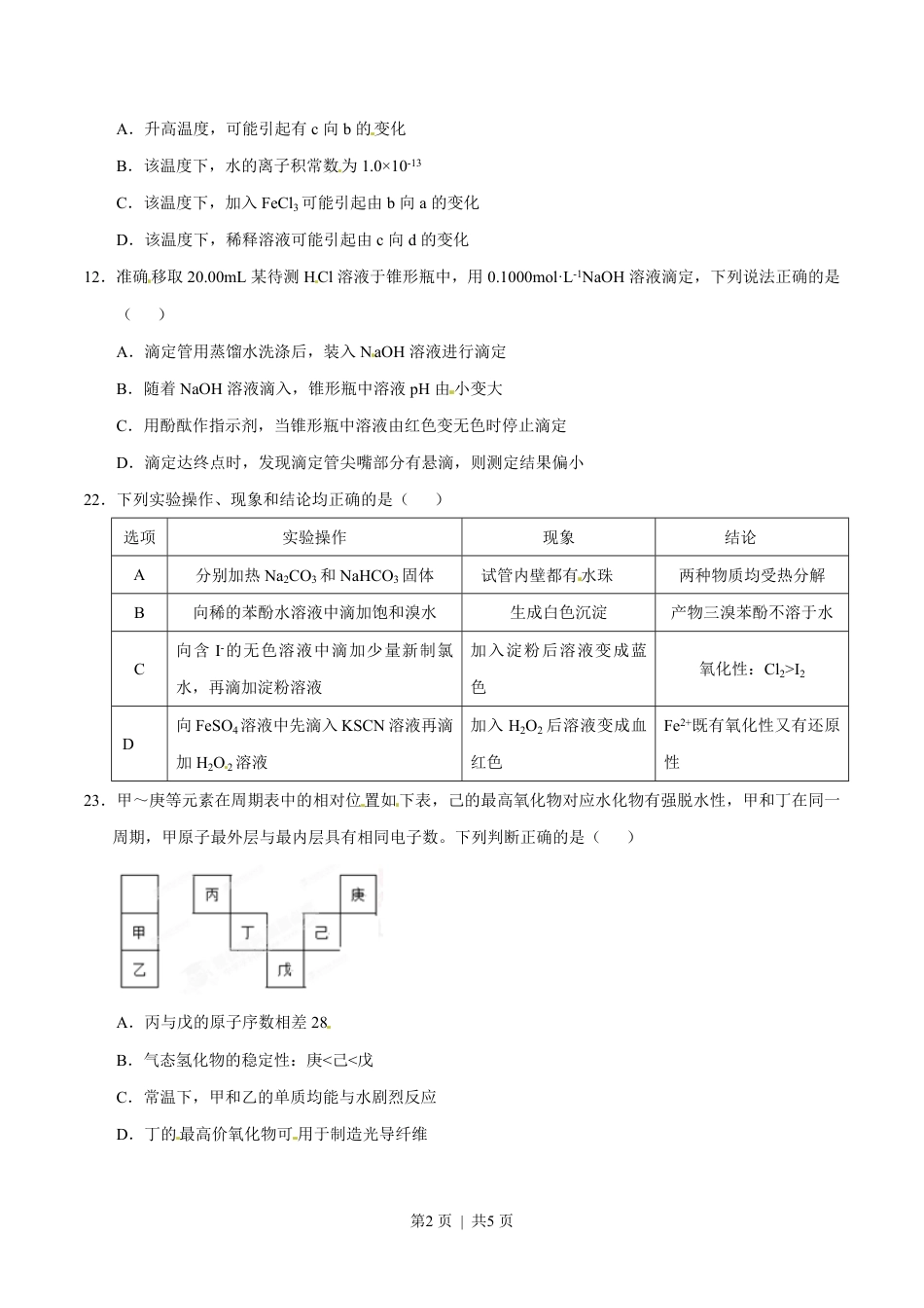 2015年高考化学试卷（广东）（空白卷）.pdf_第2页