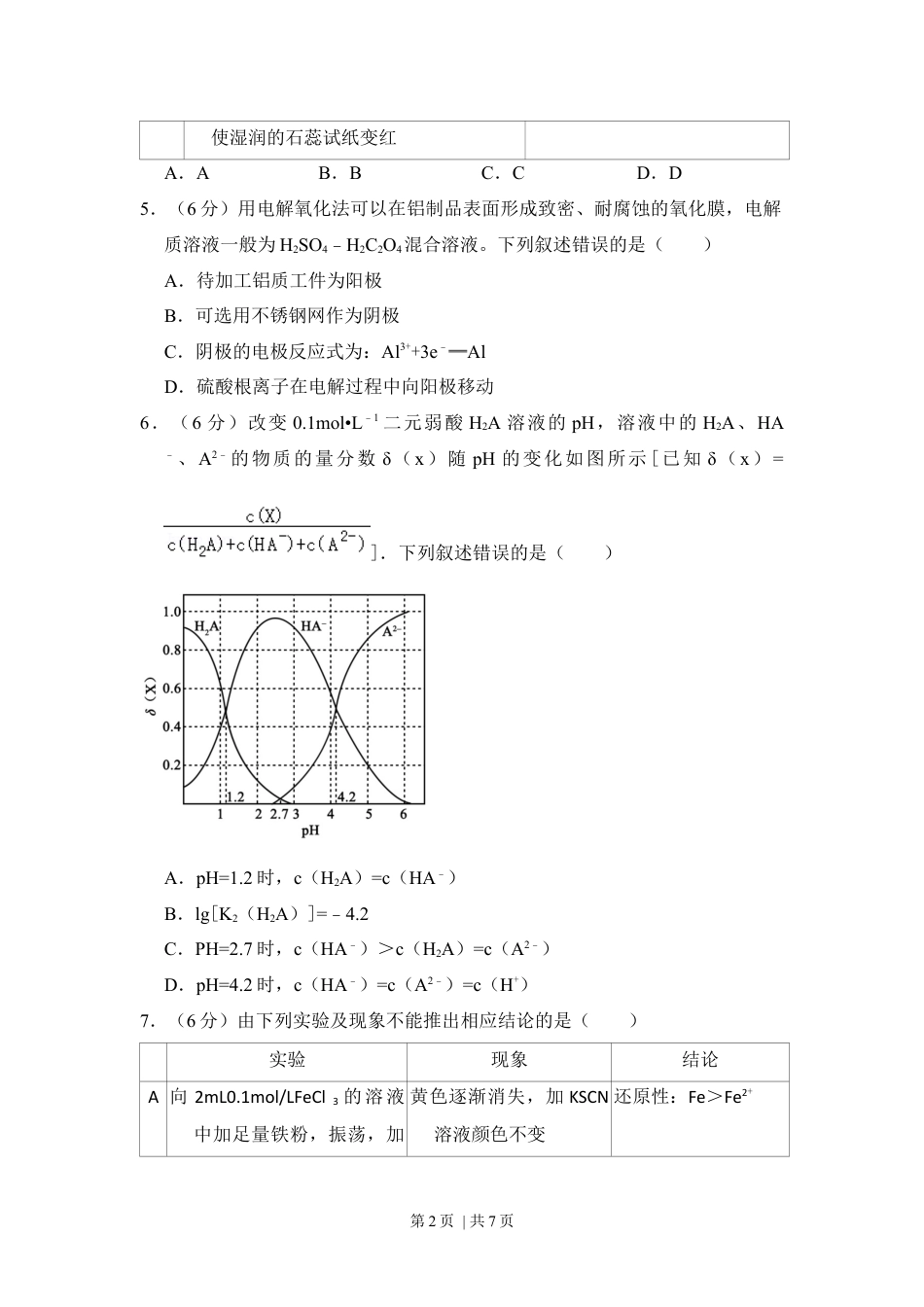 2017年高考化学试卷（新课标Ⅱ）（空白卷）.docx_第2页