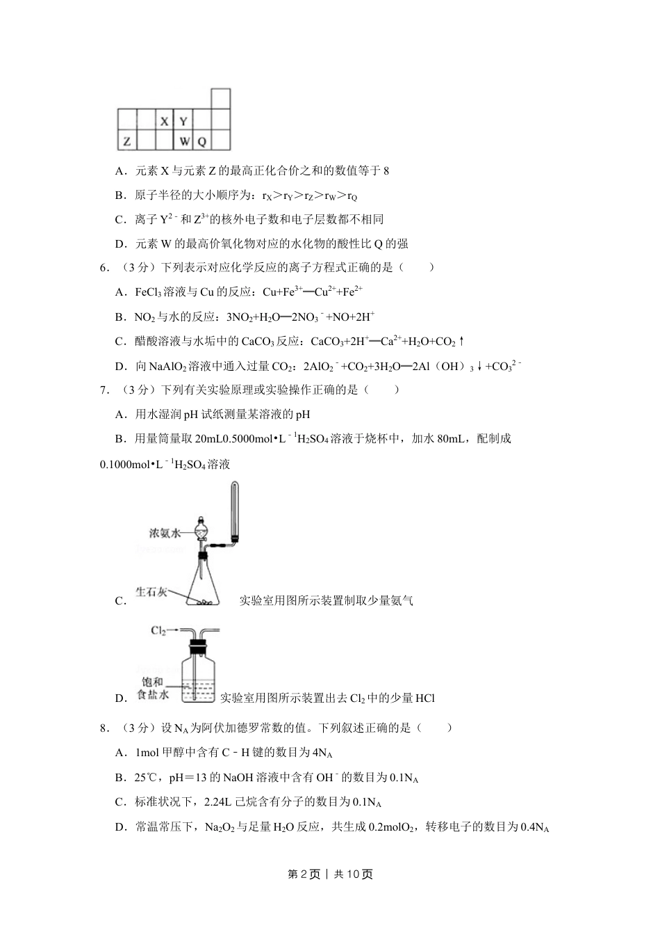 2011年高考化学试卷（江苏）（空白卷）.doc_第2页