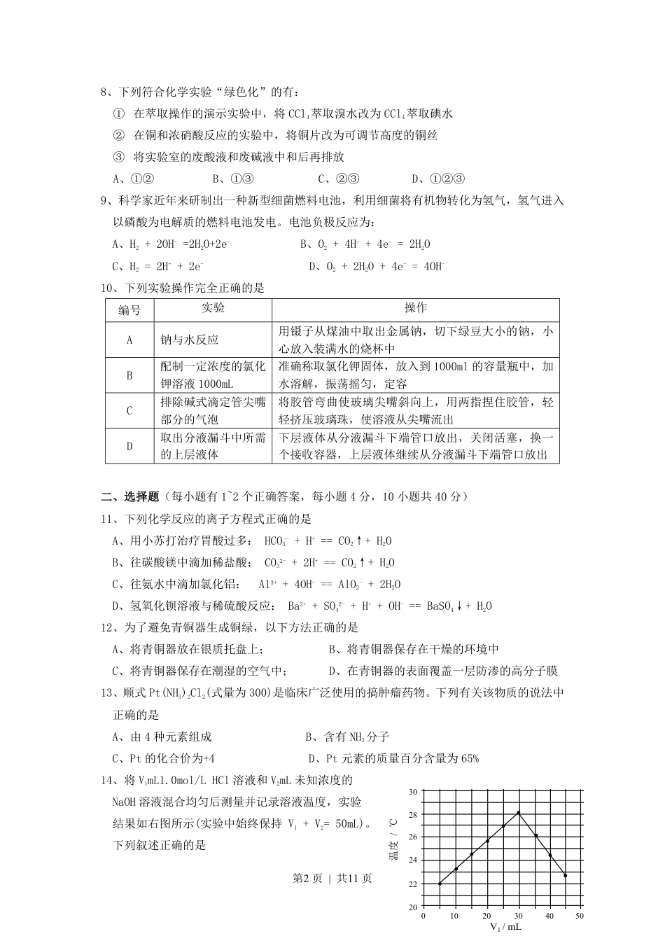 2007年广东高考化学真题及答案.pdf_第2页