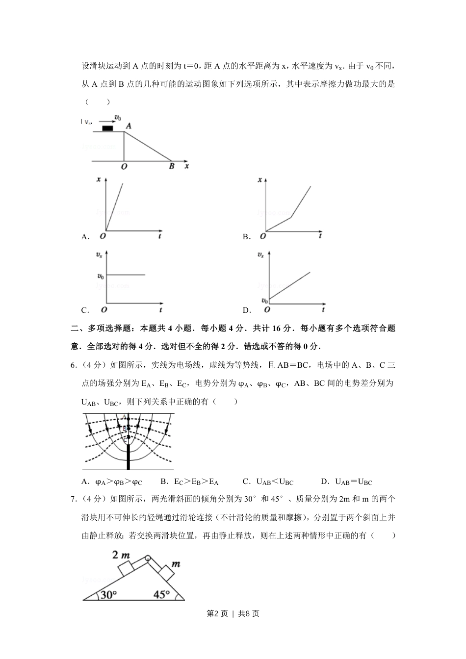 2008年高考物理试卷（江苏）（空白卷）.pdf_第2页