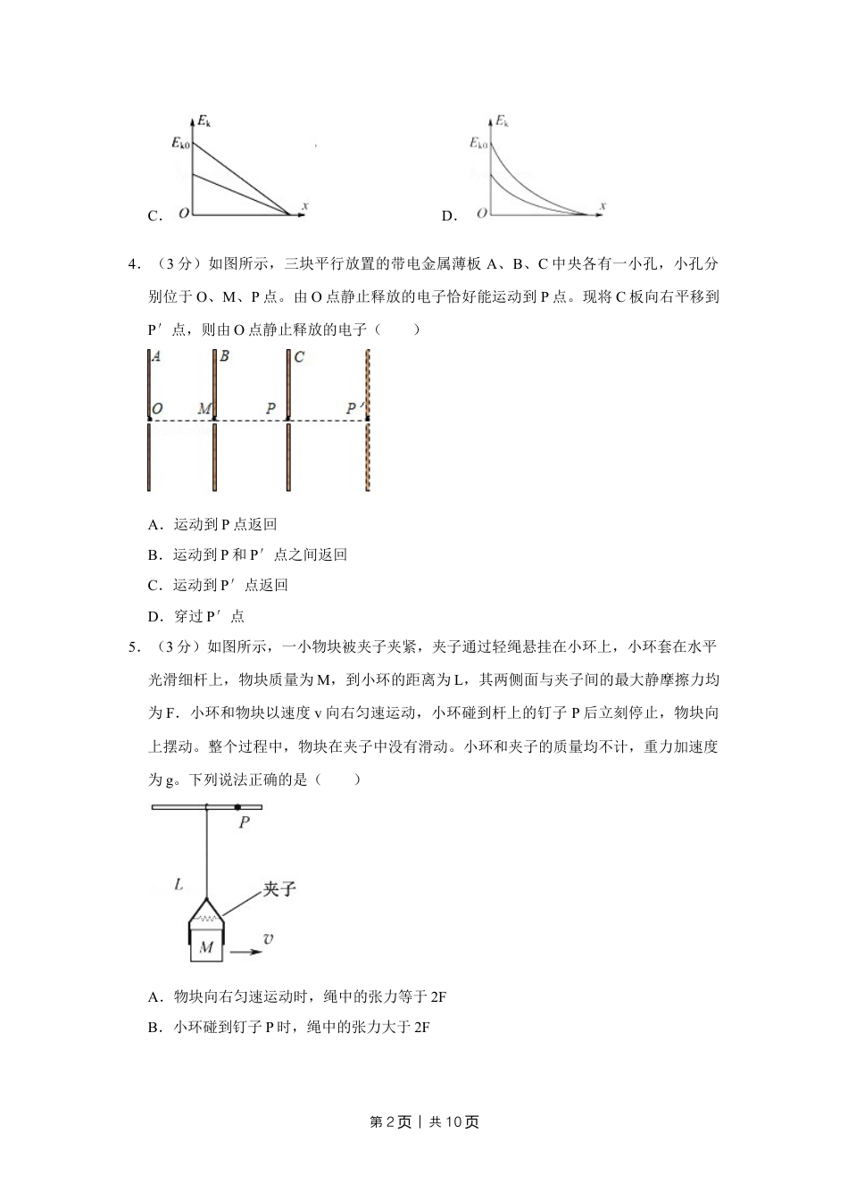 2017年高考物理试卷（江苏）（空白卷）.doc_第2页