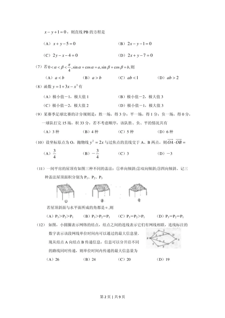 2001年天津高考理科数学真题及答案(图片版).doc_第2页