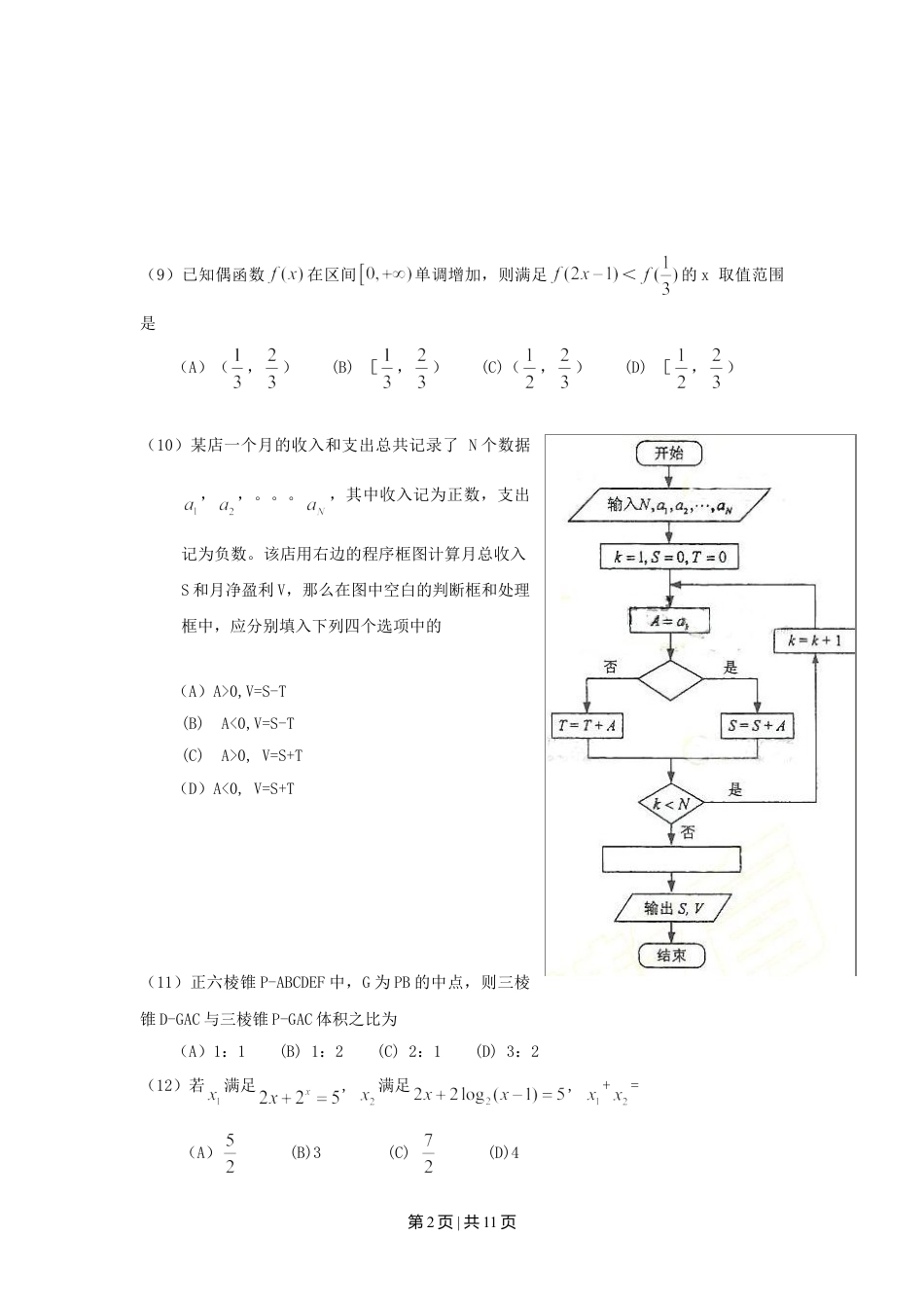 2009年高考数学试卷（理）（辽宁）（解析卷）.doc_第2页