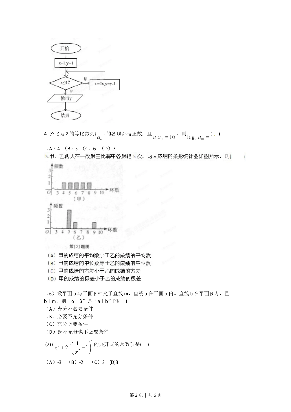 2012年高考数学试卷（理）（安徽）（空白卷）.doc_第2页