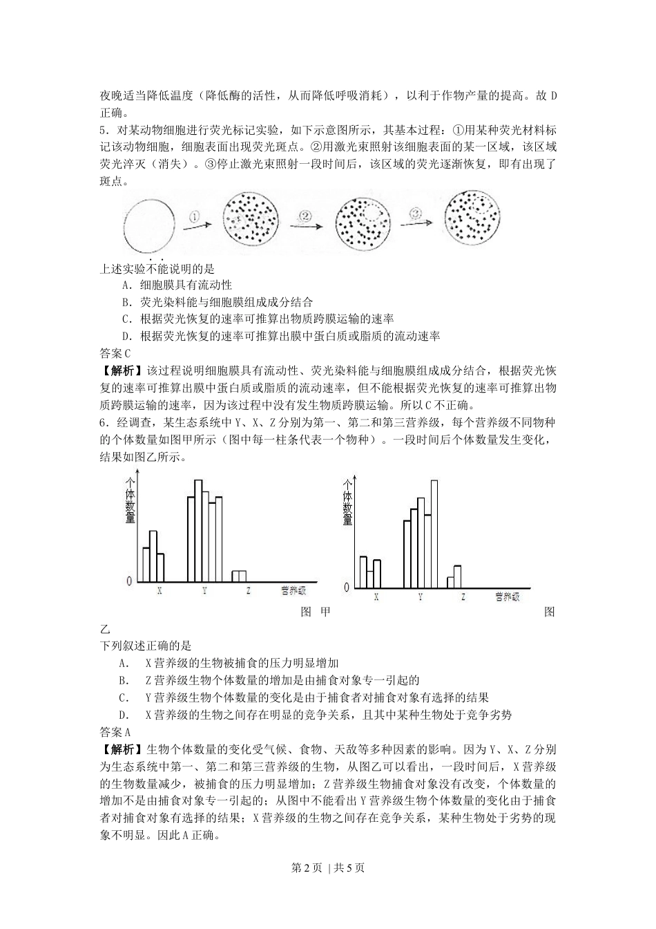 2009年高考生物试卷（浙江）（解析卷）.docx_第2页