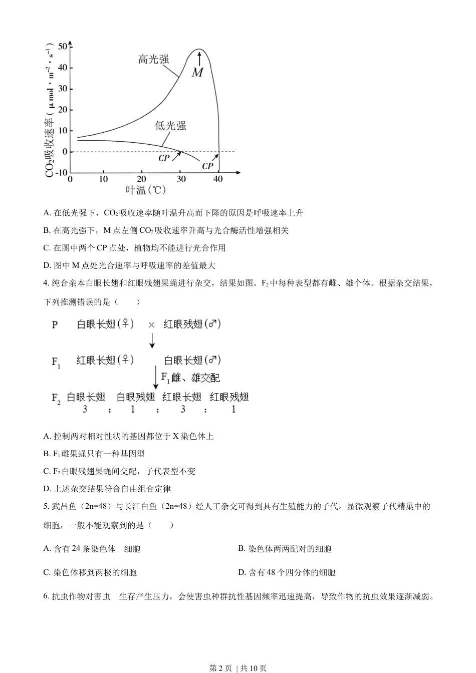 2023年高考生物试卷（北京）（空白卷）.docx_第2页