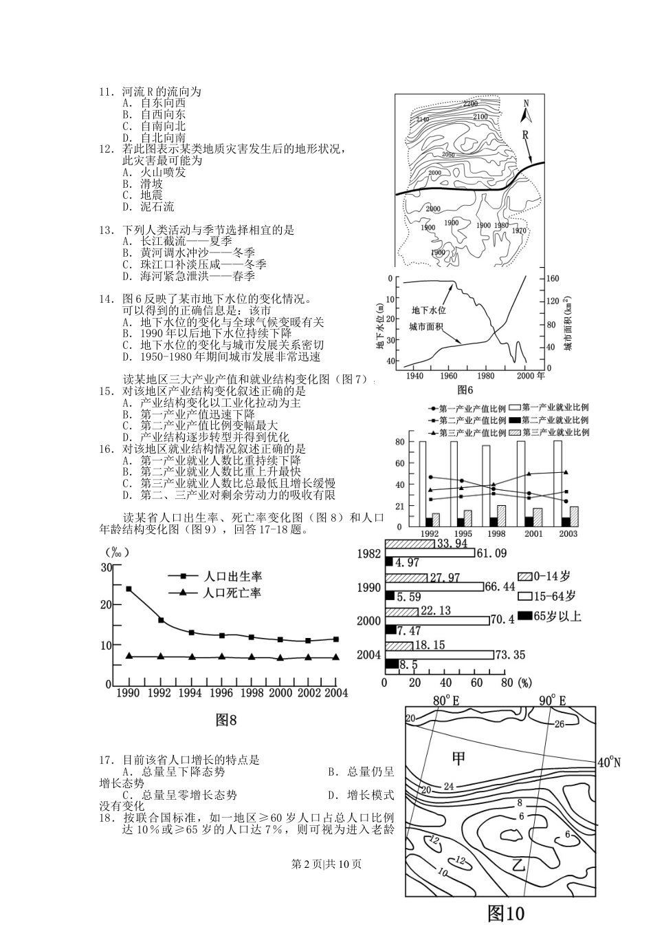 2007年广东高考地理真题及答案.doc_第2页