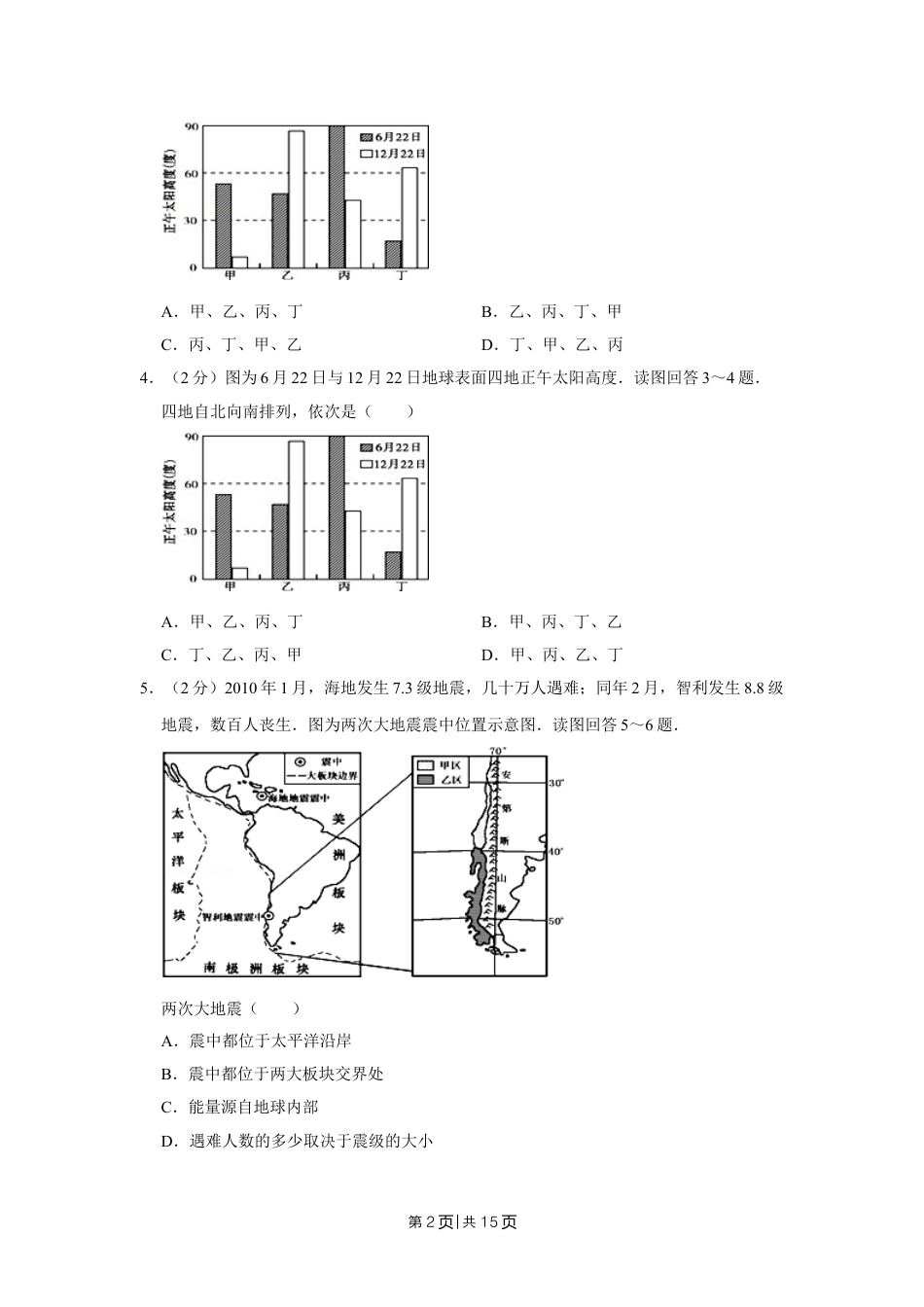 2010年高考地理试卷（江苏）（空白卷）.doc_第2页