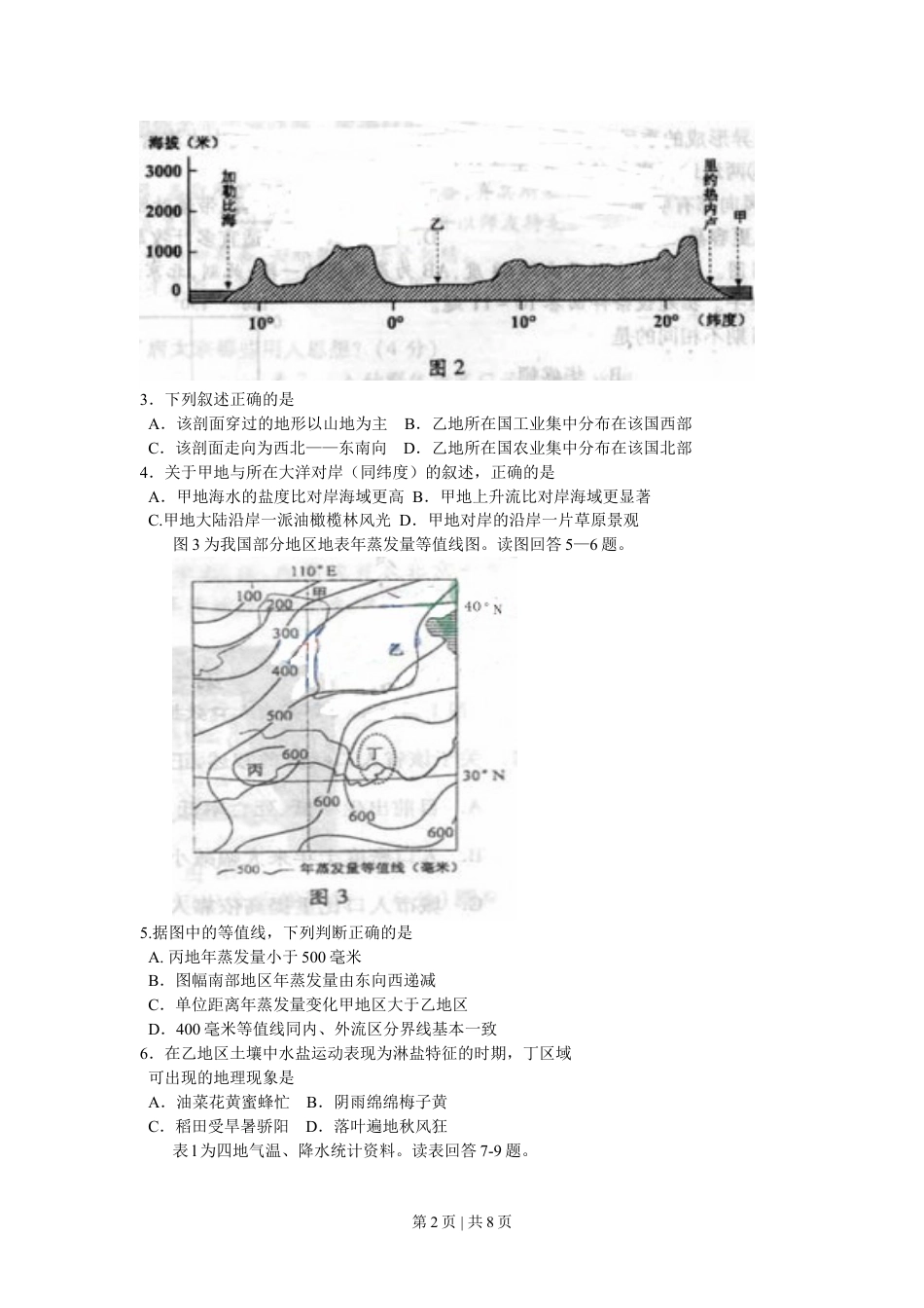 2011年高考地理试卷（四川）（解析卷）.doc_第2页