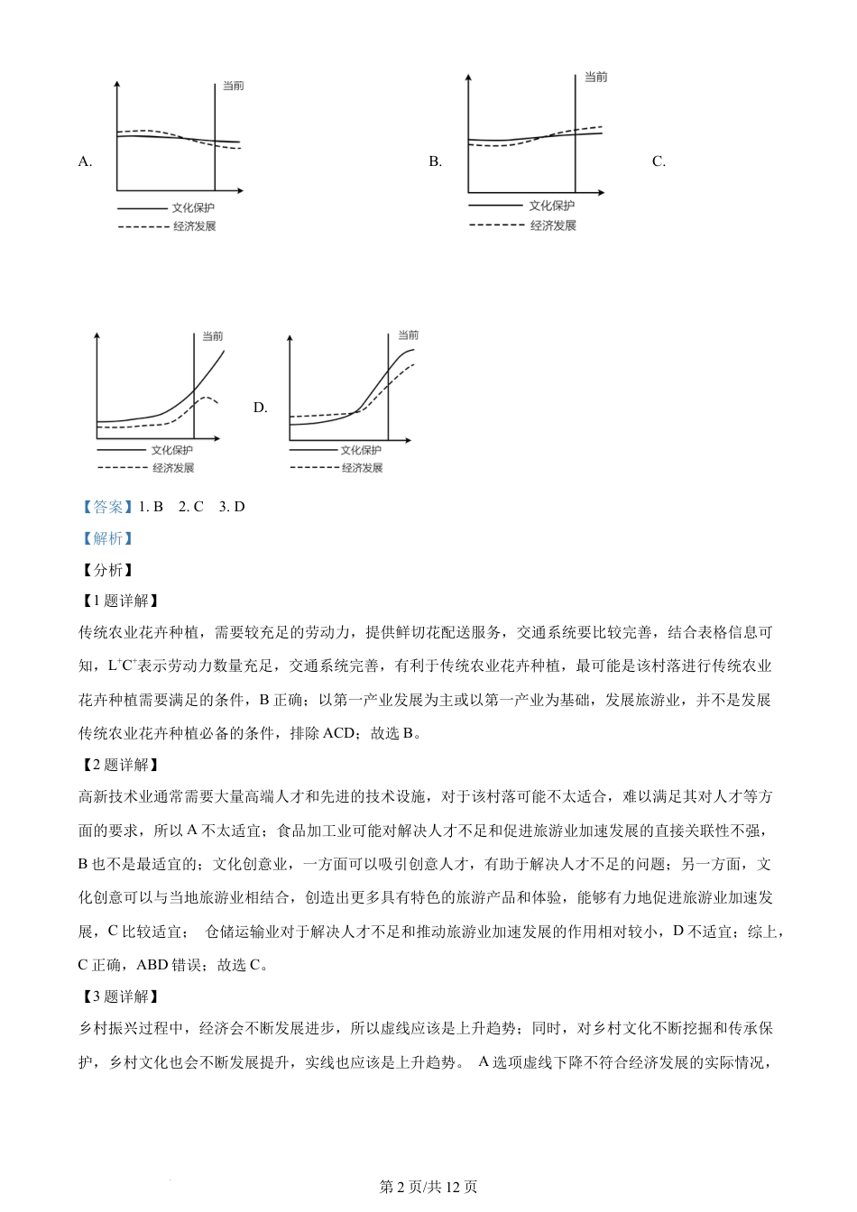 2024年高考地理试卷（福建）（解析卷）.docx_第2页