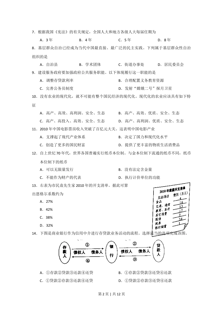 2011年高考政治试卷（上海）（解析卷）.doc_第2页