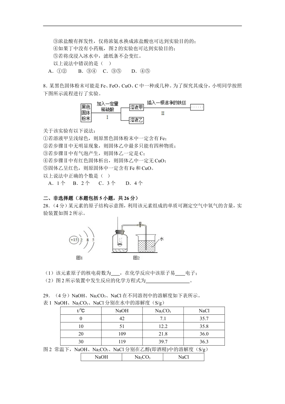 2015年武汉市中考化学试卷及答案kaoda.com.doc_第2页