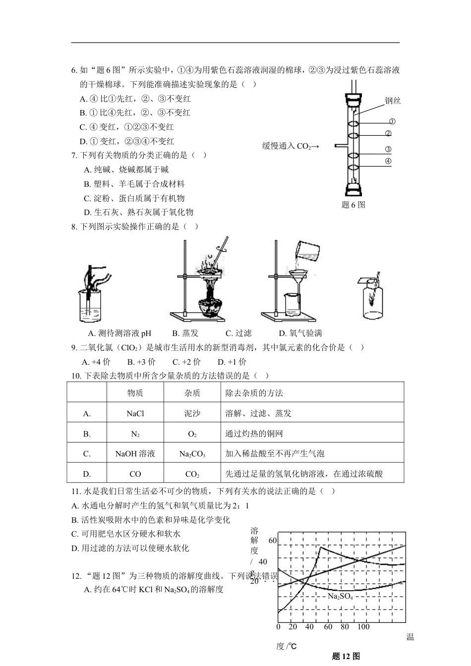 2016年广东省中考化学试题及答案kaoda.com.doc_第2页