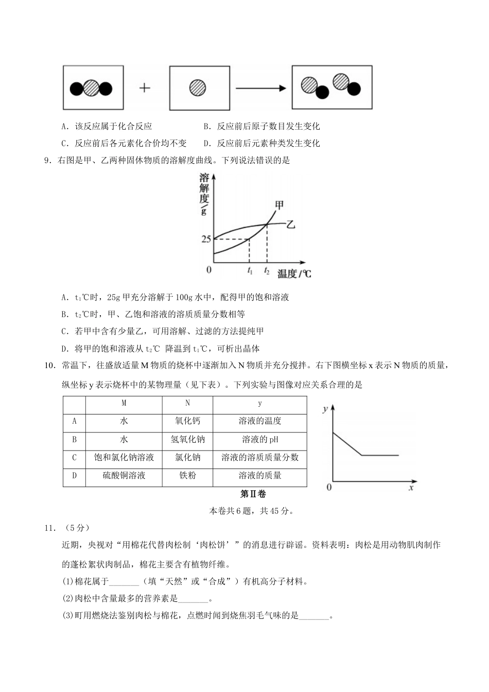 2017年福建省中考化学真题及答案kaoda.com.doc_第2页