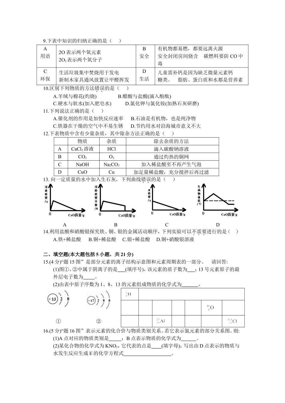 2018年广东省中考化学试题及答案kaoda.com.doc_第2页