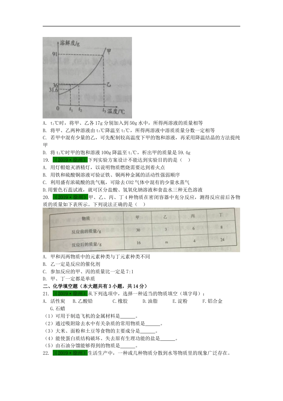 2019年江苏省徐州市中考化学试题及答案kaoda.com.docx_第2页