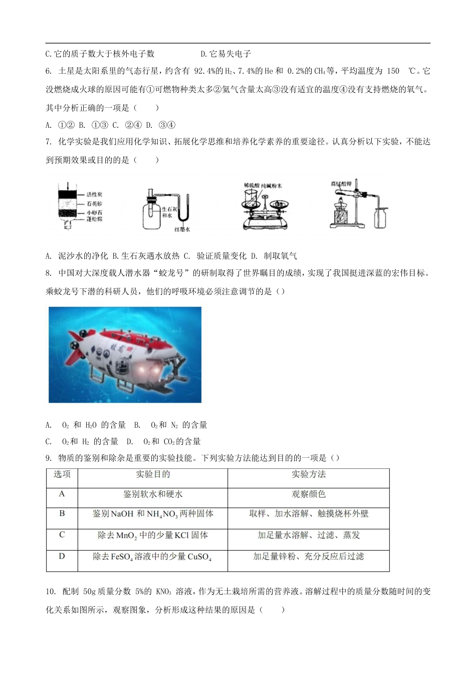 2019年山西省中考化学试题(word版含答案)kaoda.com.doc_第2页