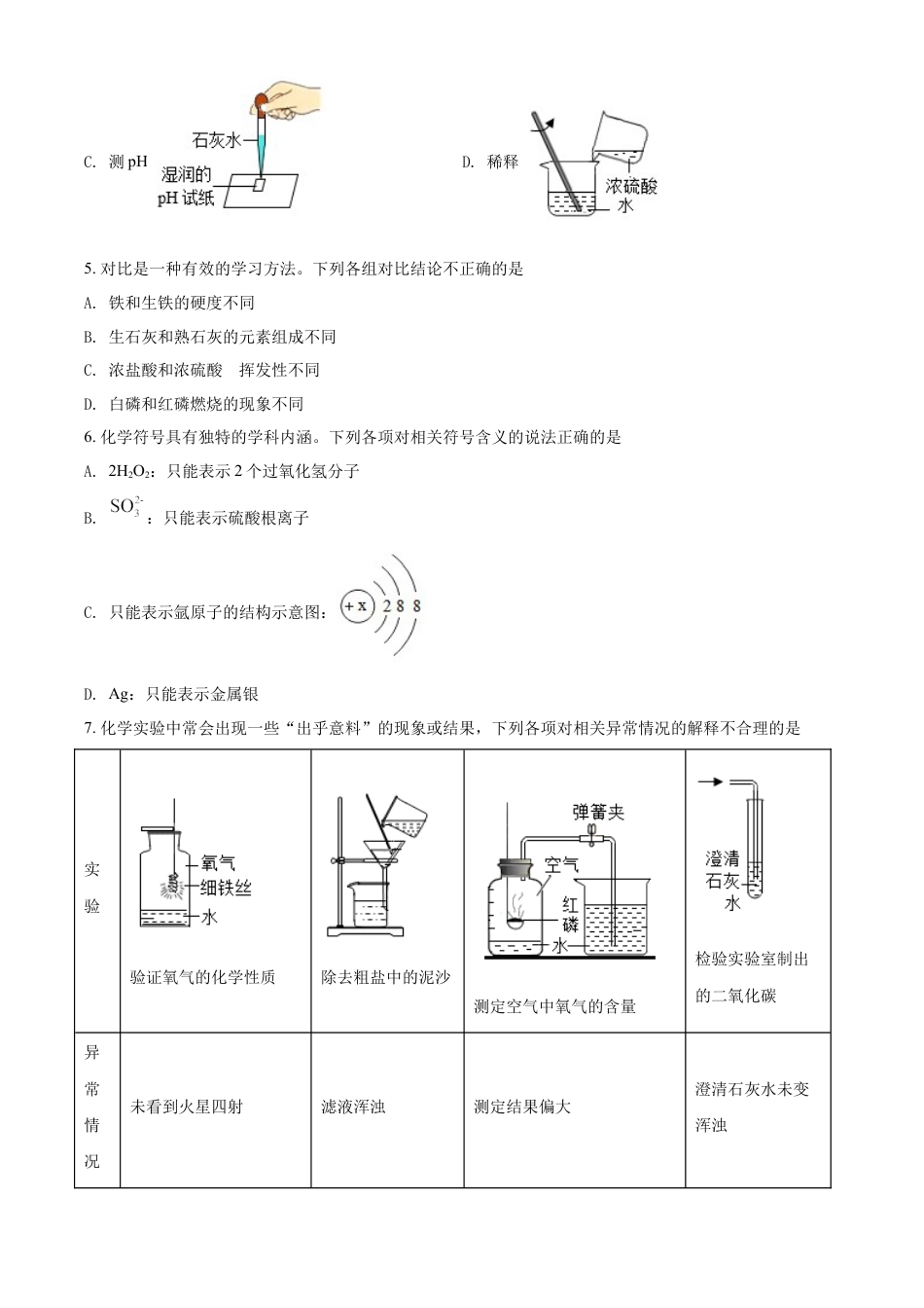 kaoda.com：2022年陕西省中考化学真题（A卷）（原卷版）kaoda.com.docx_第2页