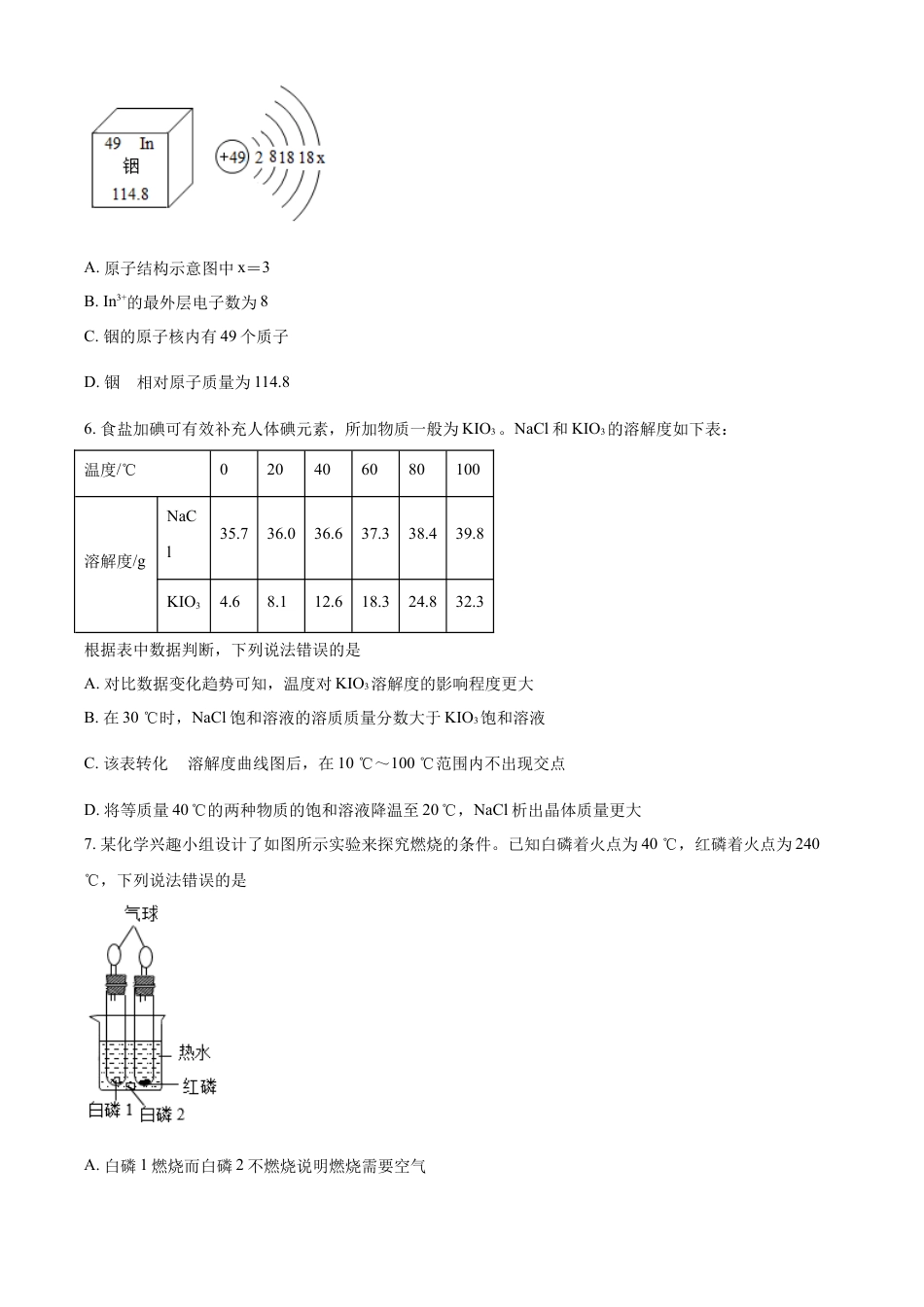 kaoda.com：2022年四川省绵阳市中考化学真题（原卷版）kaoda.com.docx_第2页