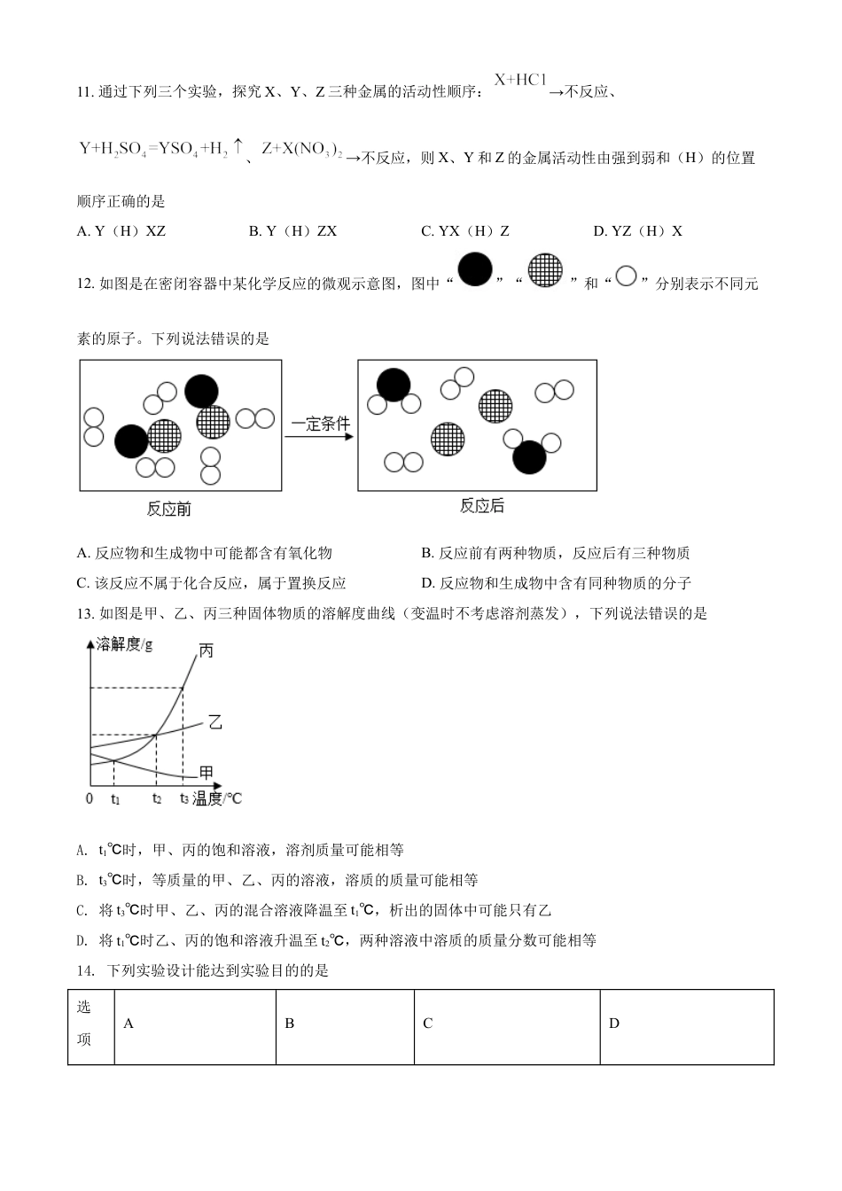 湖北省宜昌市2021年中考化学试题（原卷版）kaoda.com.doc_第2页