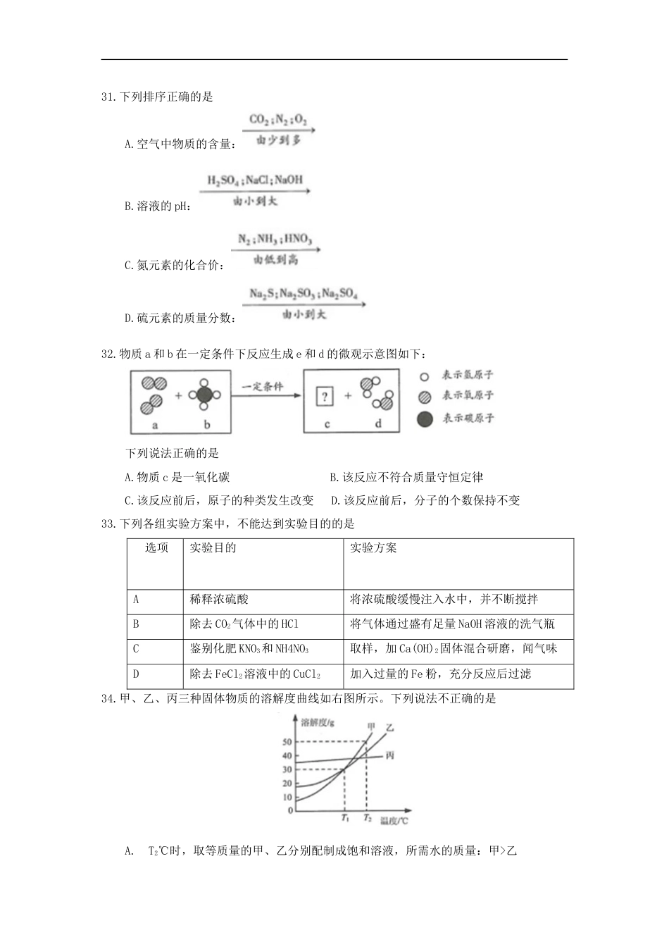 江苏省连云港市2018年中考化学真题试题（含答案）kaoda.com.doc_第2页