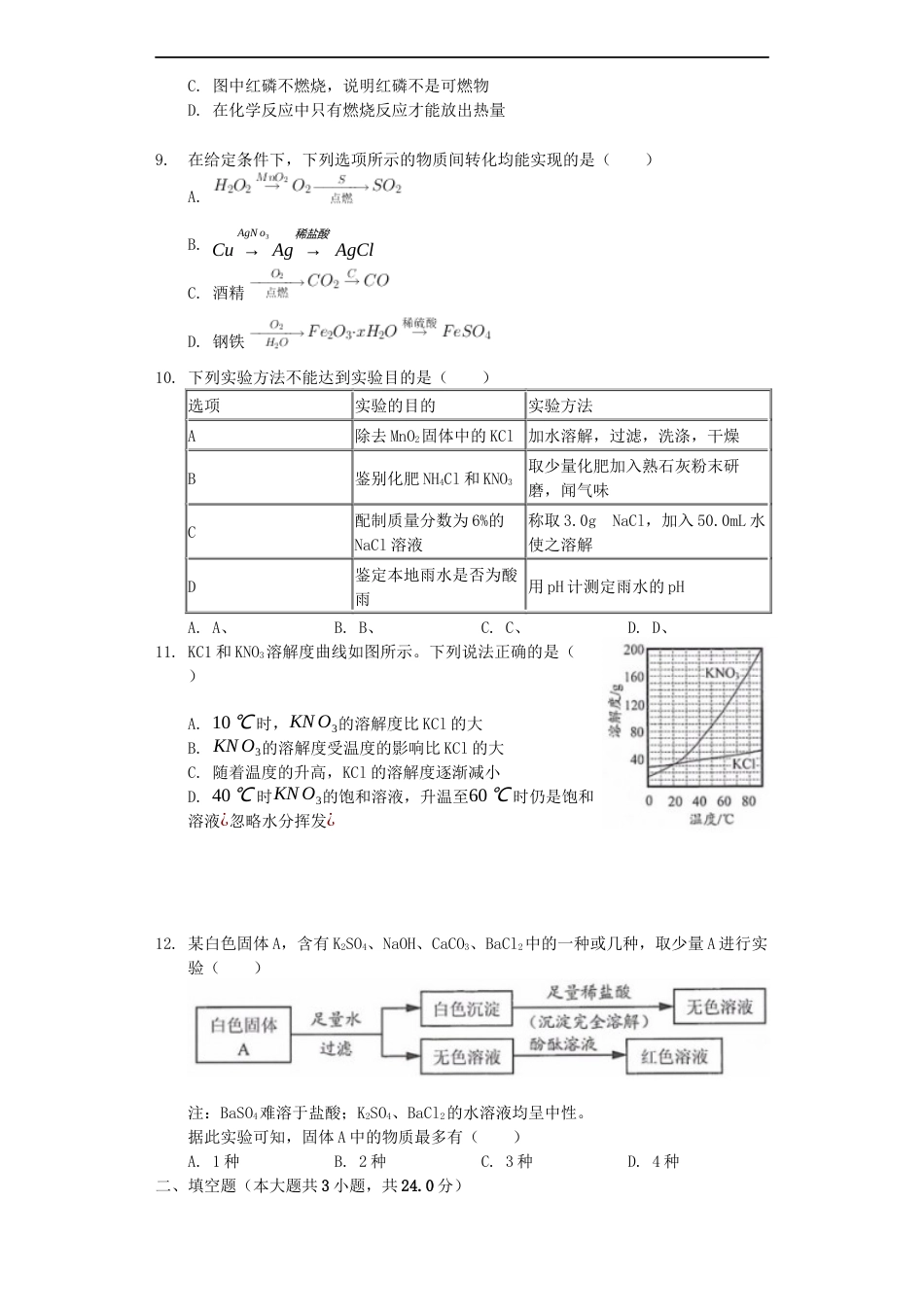 江苏省连云港市2019年中考化学真题试题（含解析）kaoda.com.docx_第2页