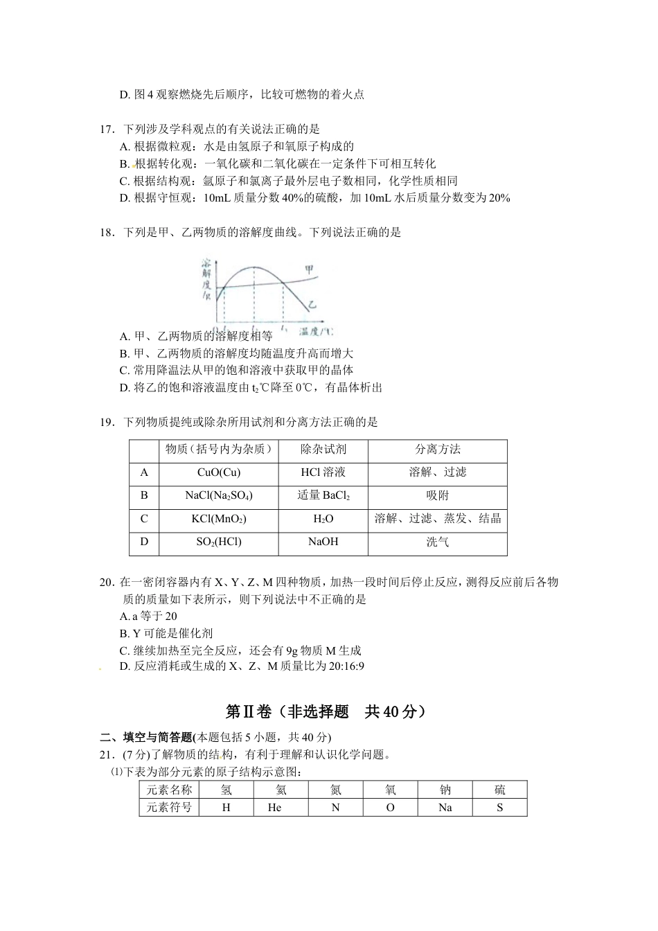 江苏省南通市2013年中考化学试题及答案kaoda.com.doc_第2页