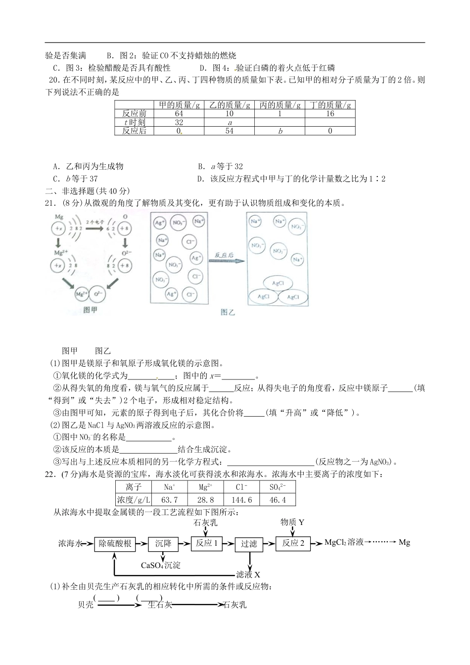 江苏省南通市2015年中考化学真题试题（含扫描答案）kaoda.com.doc_第2页