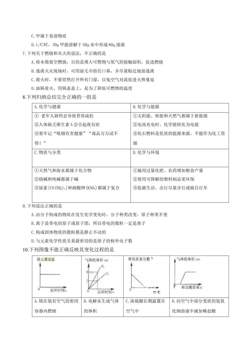 江苏省宿迁市2017年中考化学真题试题（含答案）kaoda.com.DOC_第2页