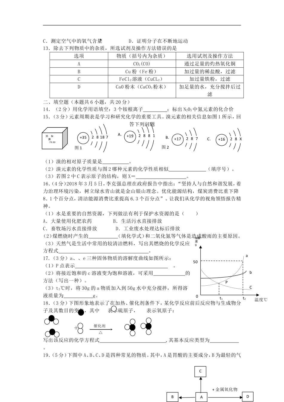 青海省2018年中考化学真题试题（含答案）kaoda.com.doc_第2页