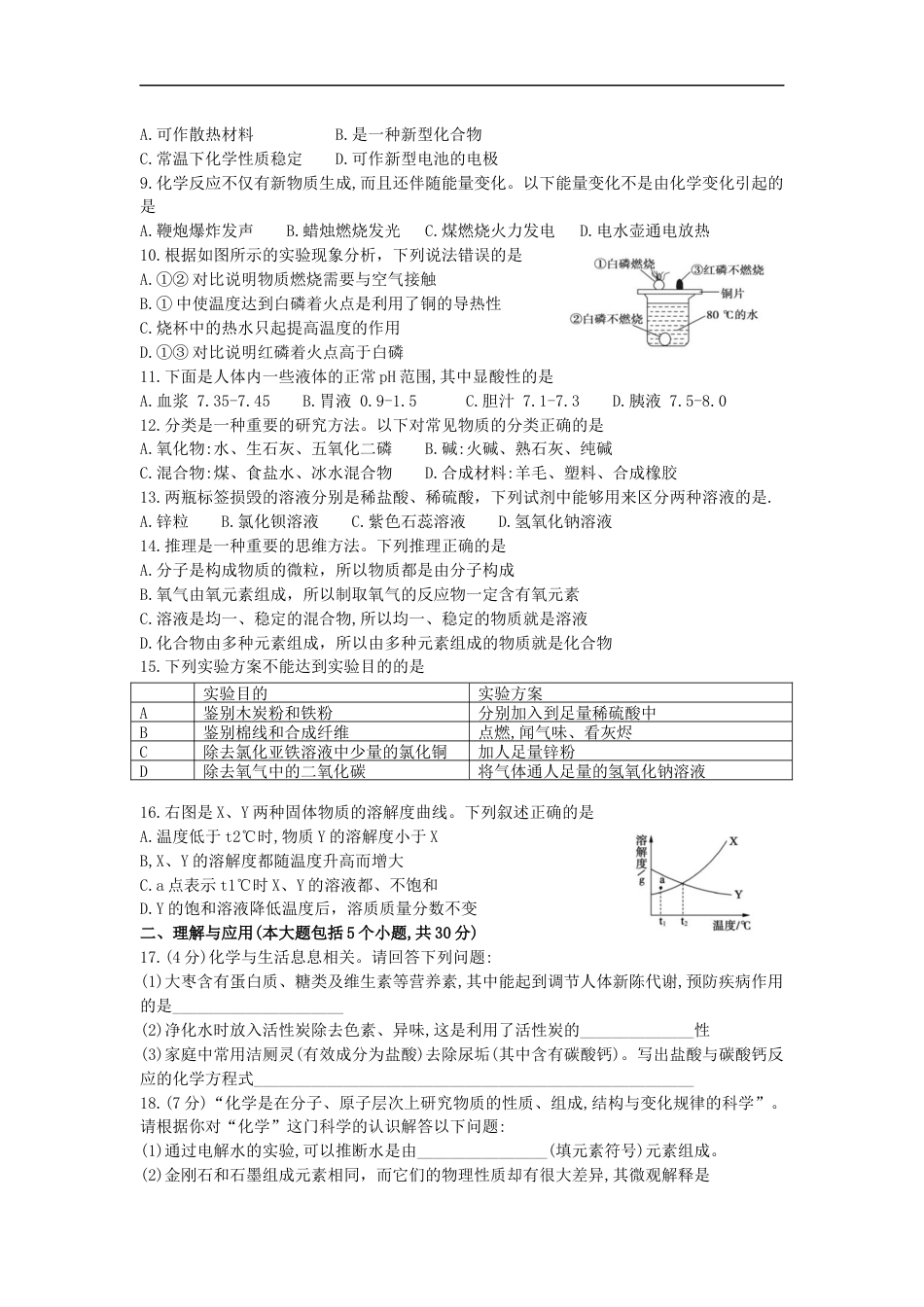 山东省德州市2019年中考化学真题试题kaoda.com.docx_第2页