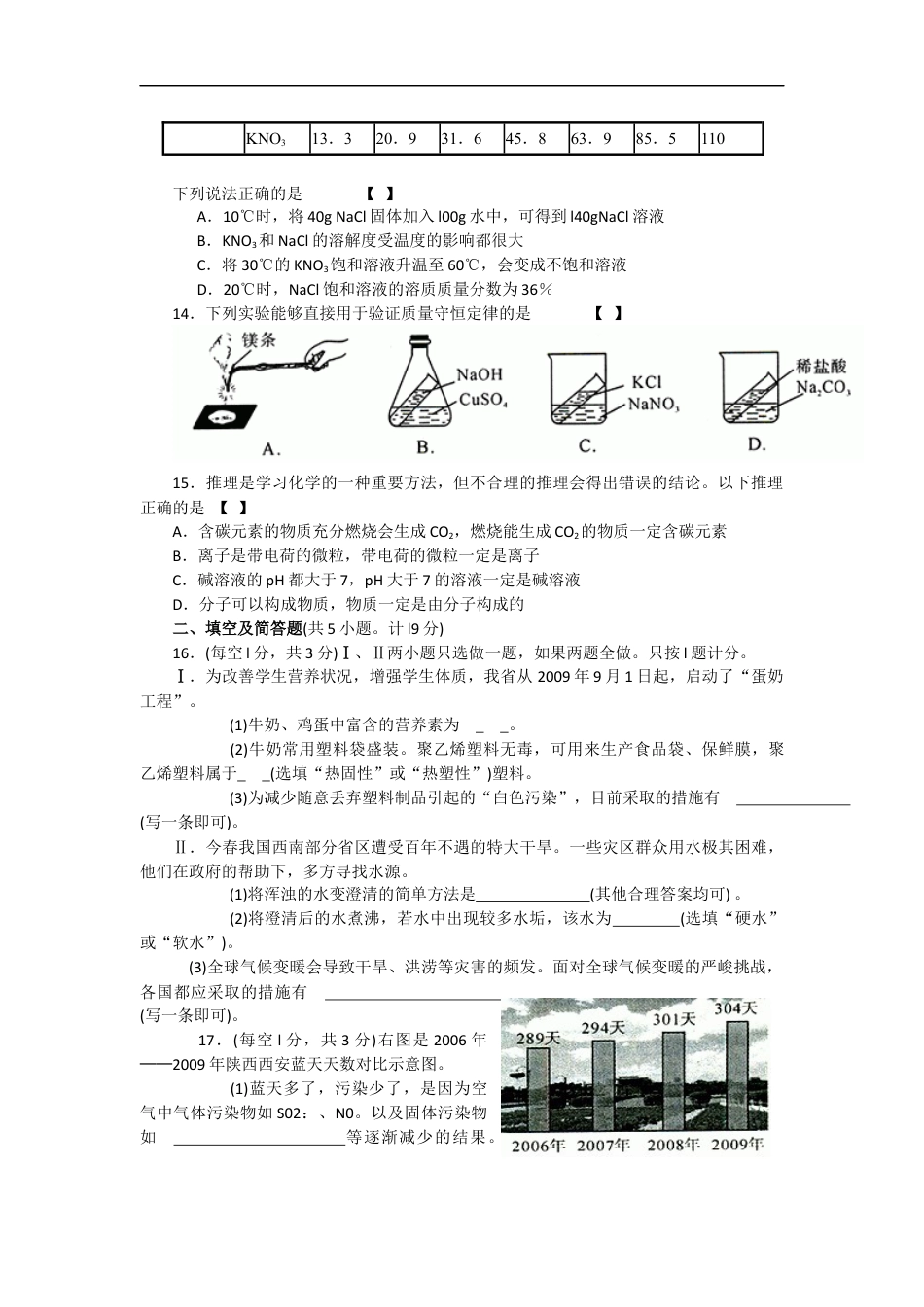 陕西省2010年中考化学试题(含答案)kaoda.com.docx_第2页