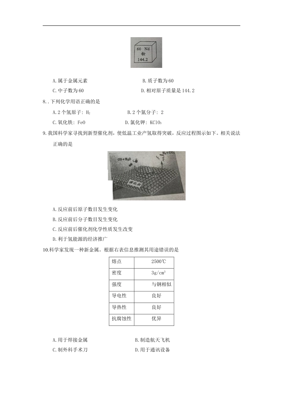 四川省成都市2018年中考化学真题试题（含答案）kaoda.com.doc_第2页