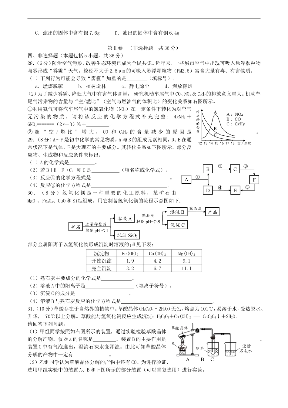 四川省德阳市2018年中考理综（化学部分）真题试题（含答案）kaoda.com.doc_第2页