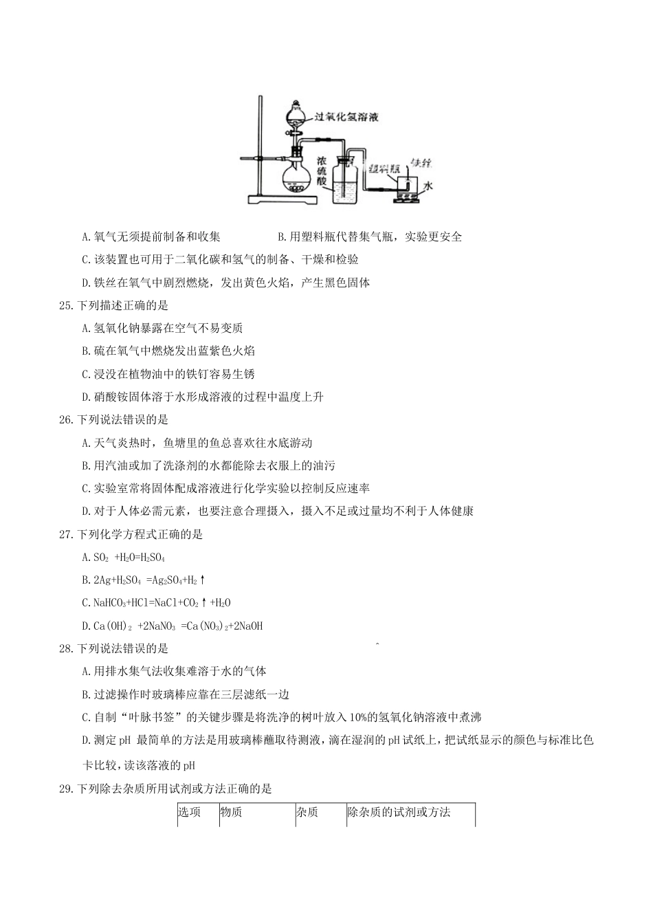 四川省眉山市2017年中考化学真题试题（含答案）kaoda.com.DOC_第2页