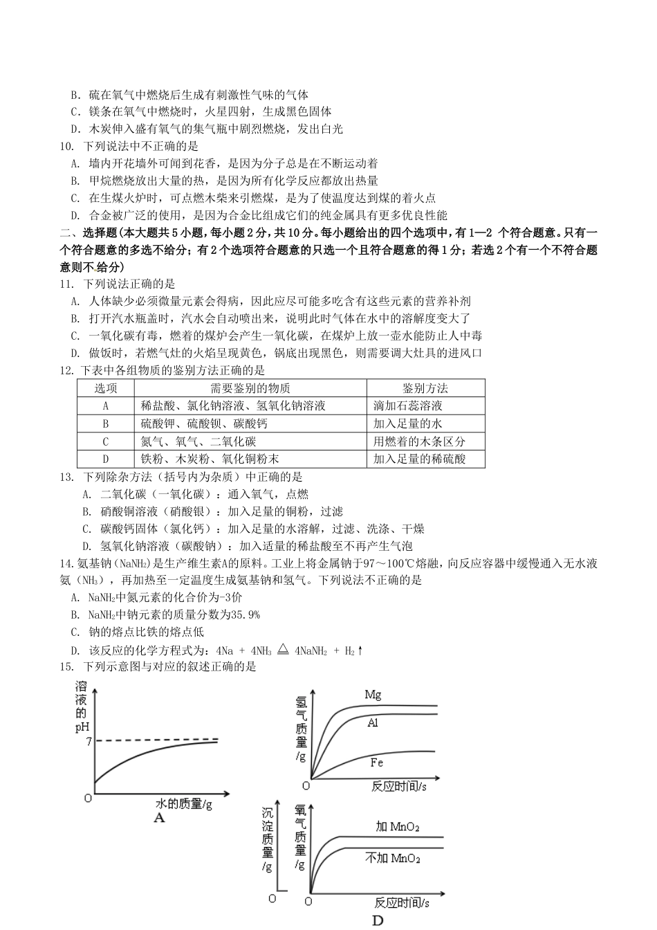 天津市2016年中考化学真题试题（含答案）kaoda.com.DOC_第2页