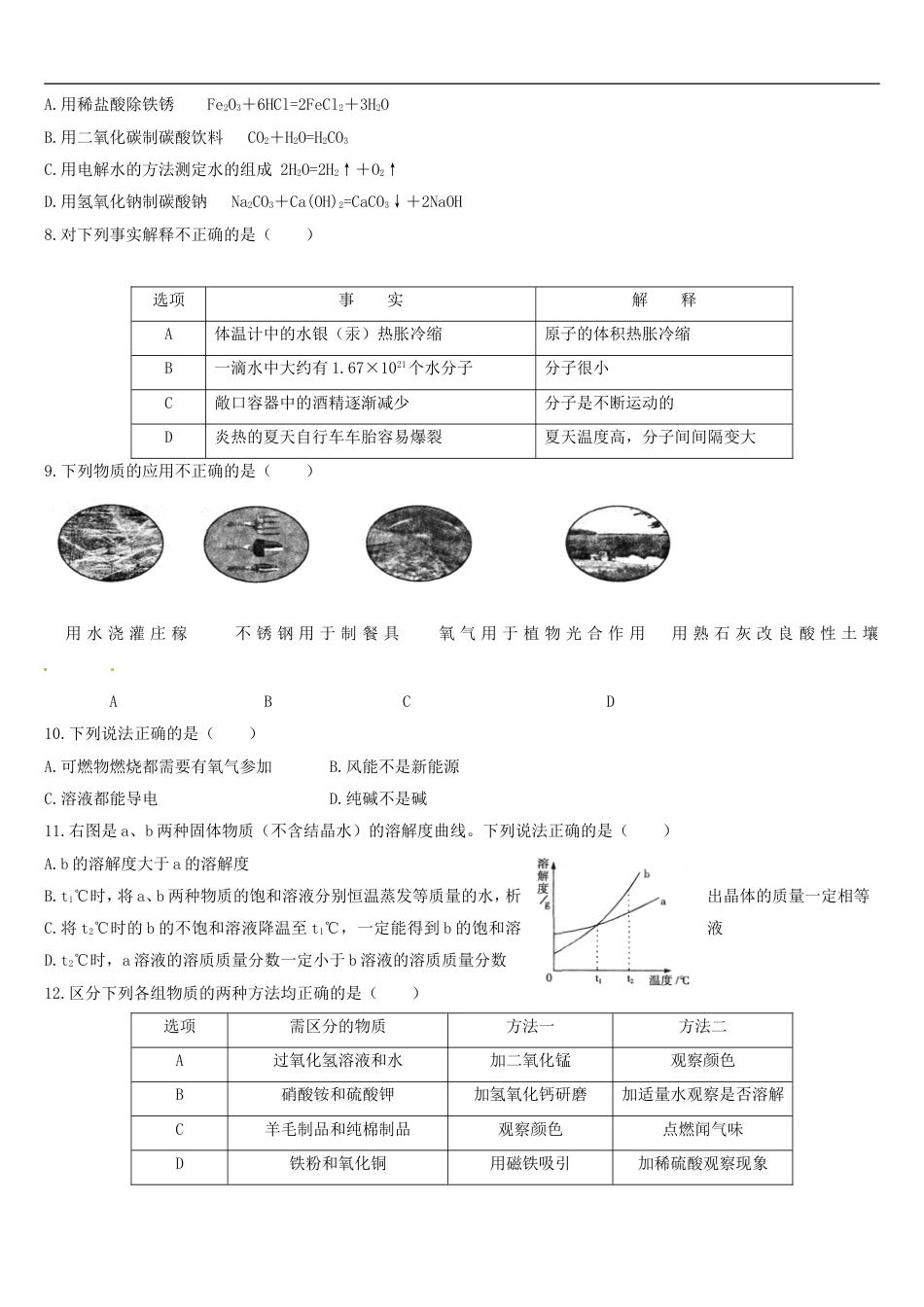 2010年哈尔滨市中考化学试题及答案kaoda.com.doc_第2页