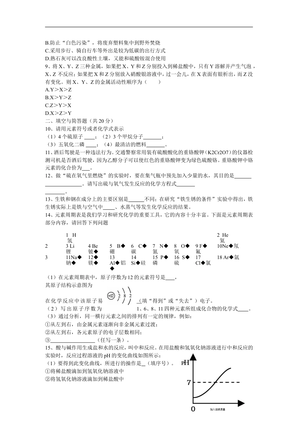 2010年山东省临沂市中考化学试题及答案kaoda.com.doc_第2页