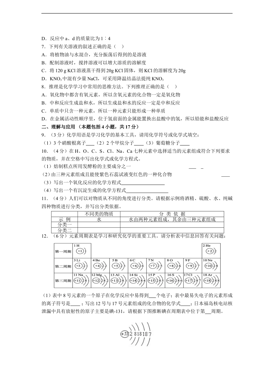 2011年菏泽市中考化学试题及答案kaoda.com.doc_第2页