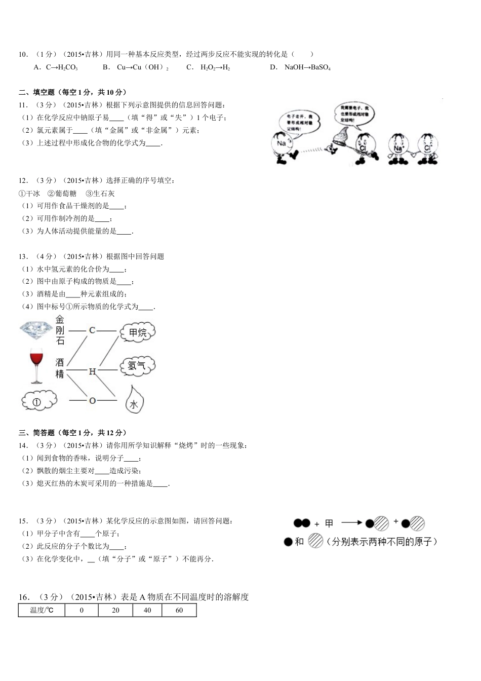 2015年吉林省中考化学试题及答案kaoda.com.doc_第2页