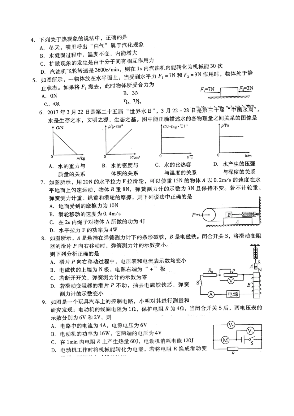 四川省达州市2017年中考物理真题试题（扫描版，含答案）kaoda.com.DOC_第2页