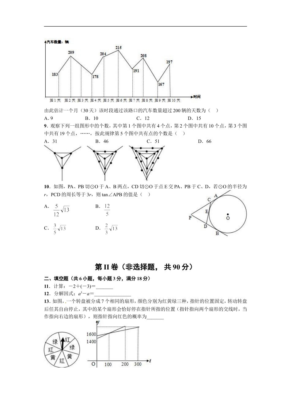 2014年武汉市中考数学试题及答案kaoda.com.doc_第2页