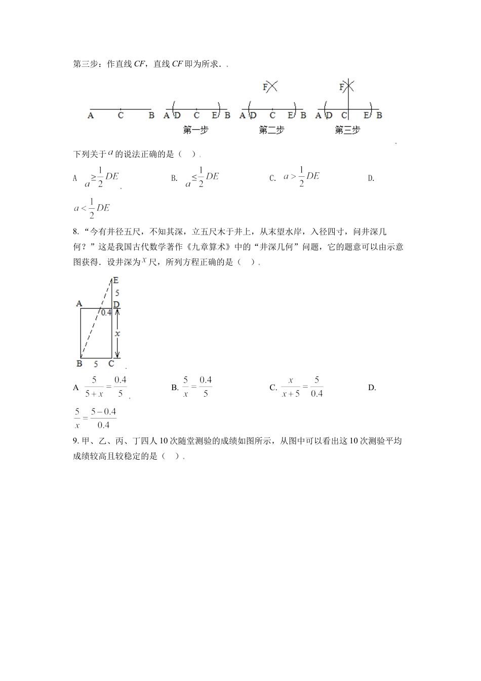 2021年辽宁省盘锦市数学中考试卷（空白卷）kaoda.com.doc_第2页