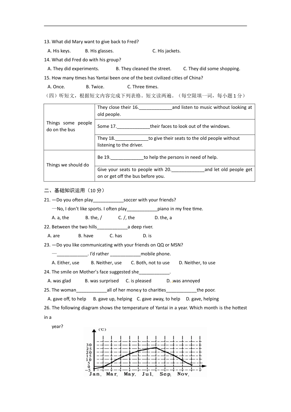 2012年山东省烟台中考英语试卷及答案kaoda.com.doc_第2页