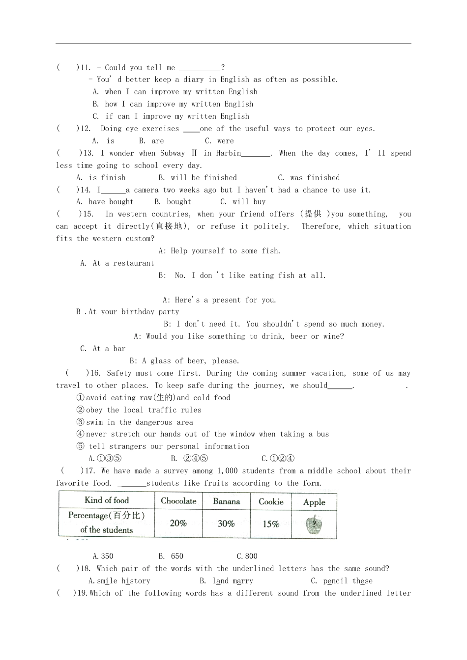 黑龙江省哈尔滨市2015年中考英语真题试题（含答案）kaoda.com.doc_第2页