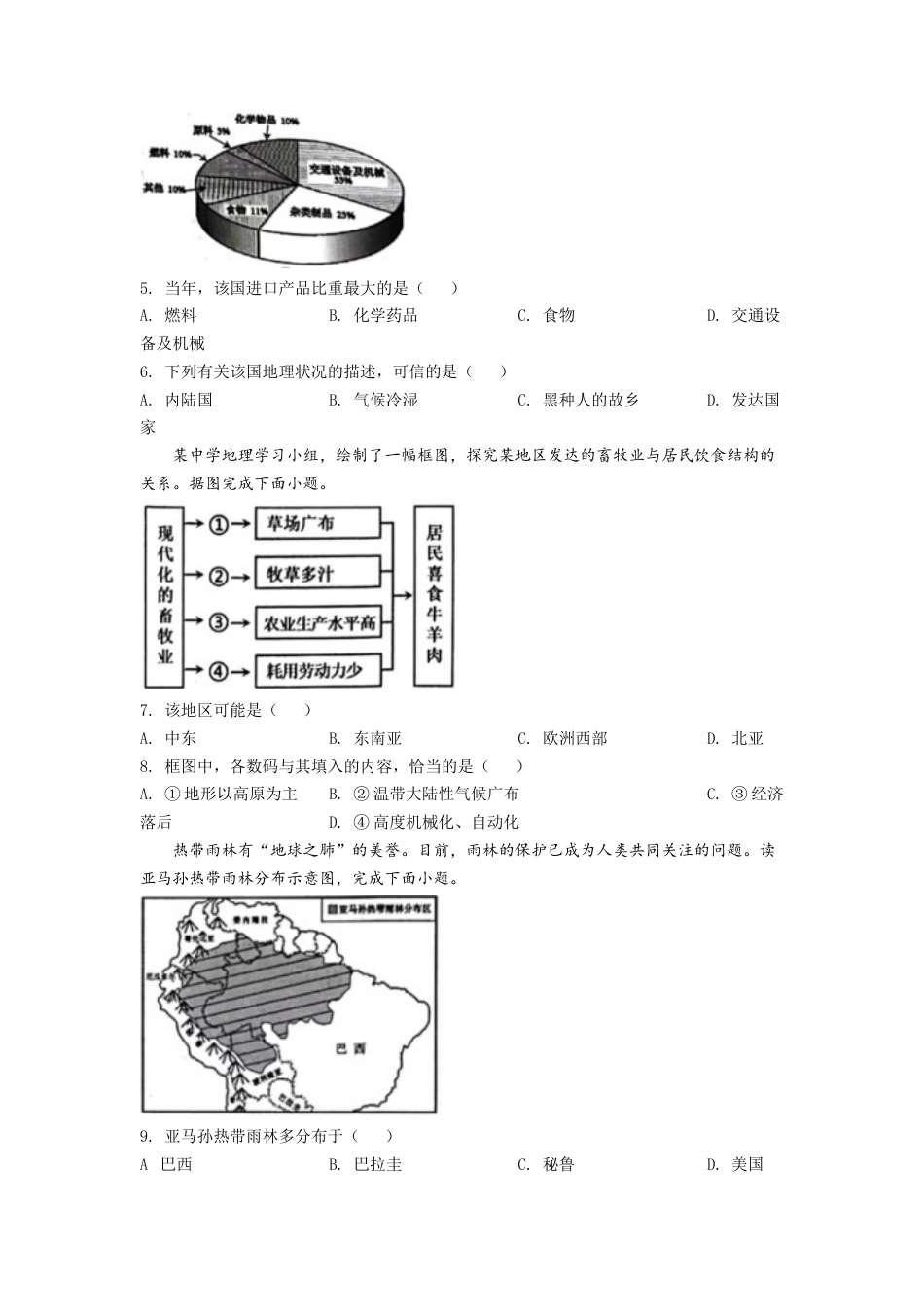 kaoda.com：2022年湖南省岳阳市中考地理真题（原卷版）kaoda.com.docx_第2页