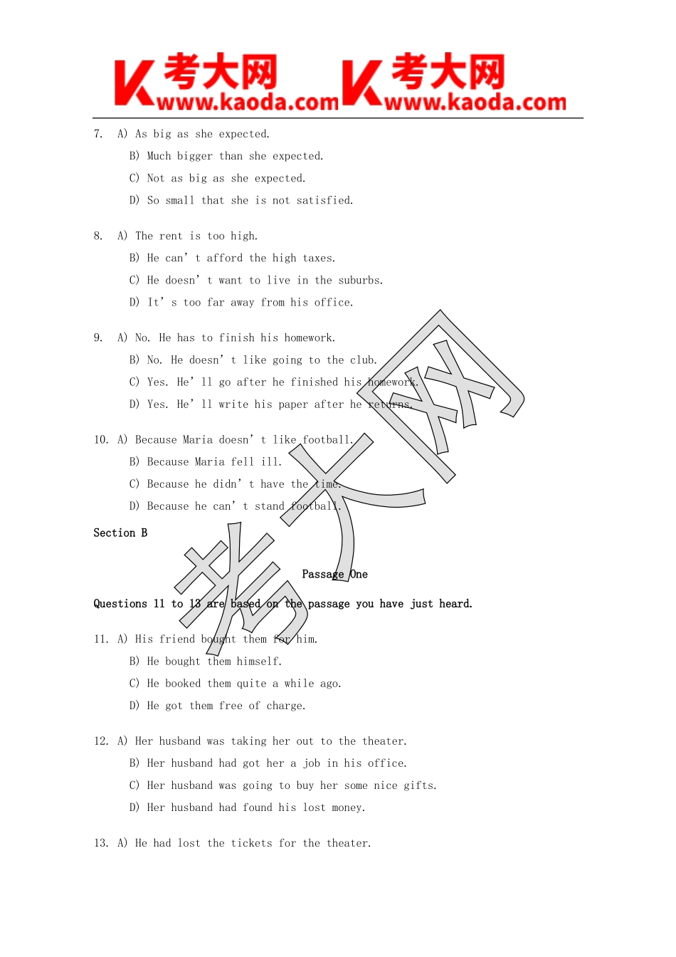 考大网_1993年1月英语四级真题及答案kaoda.com.doc_第2页